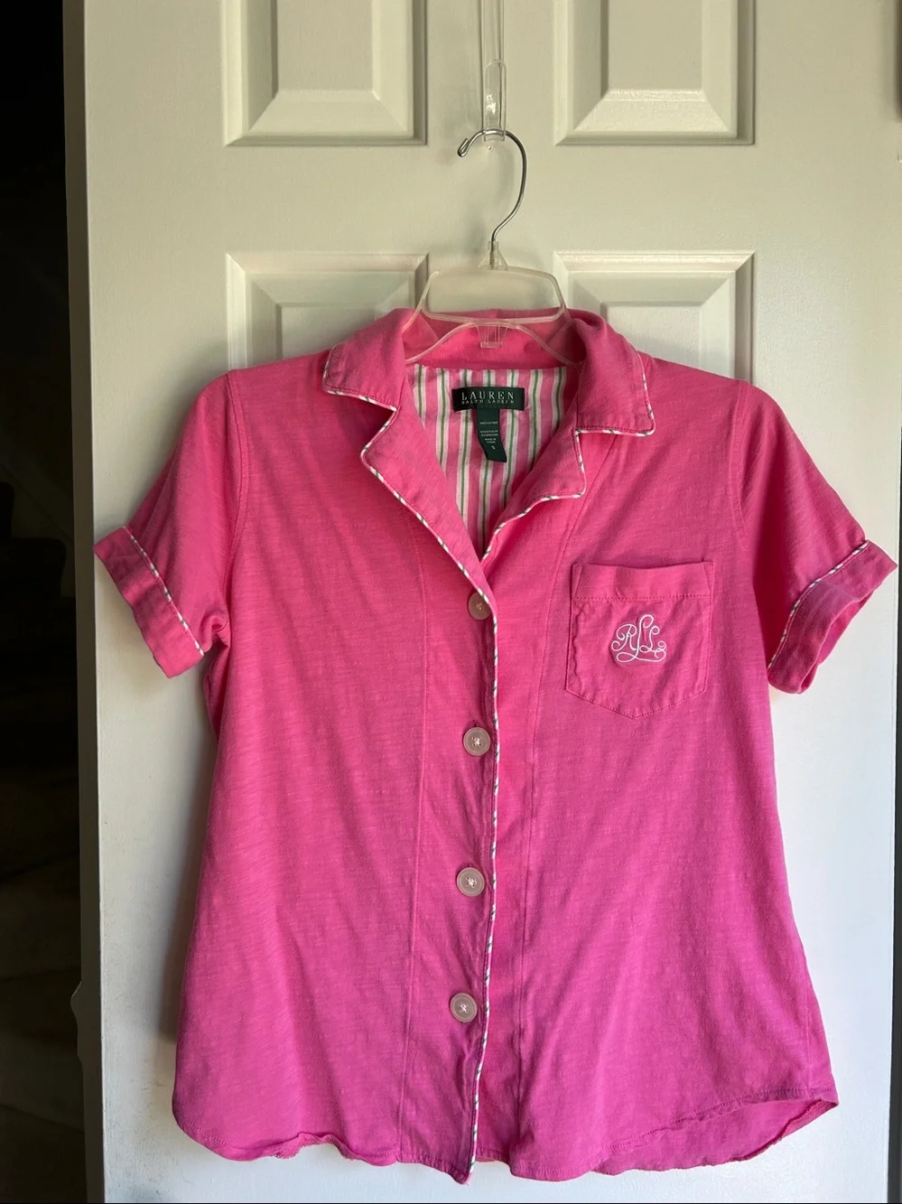 LRL Pajama Bermuda Shorts Set - Pink - Sz Small - Picture 4 of 12